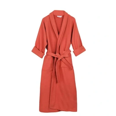 Immagine di SUPERIOR accappatoio unisex in cotone a nido d&#039;ape con cintura, morbido e assorbente per uomini donne, essenziale il bagno, lungo, soffice, doccia, spa, resort,