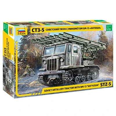 Immagine di Zvezda Americano,Esercito 3700 STZ 5 with BM 13 Katyusha, Scala 1/35, Plastic Model Kit, Multicolore, Youth Large / 11 13, ZS3700