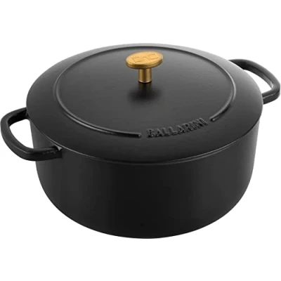 Immagine di BALLARINI Bellamonte Casseruola in ghisa smaltata, rotonda, 20 cm, 2,5 l, colore: bianco avorio