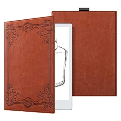 Immagine di FINTIE Custodia per Remarkable 2 Digital Paper Tablet 10.3 Pollici 2020, Sottile Leggero Similpelle Cover con Pen Holder, Non Compatibile 1, Marrone