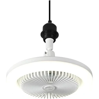 Immagine di Hobaca ventilatore da soffitto con lampada, E27 LED 30W, telecomando, 3 Velocità e Timer Fan Ligh Dimmerabile a per camera, sala pranzo, cucina, plafoniera