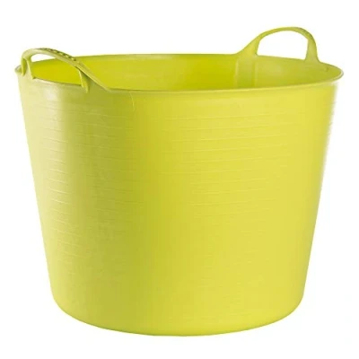 Immagine di RED HOG Flexi, contenitore per casa, giardino, edifici, super resistente, multiuso, con manici, capacità: 120 kg, 44 x 33 35 cm (42 l, verde pistacchio)