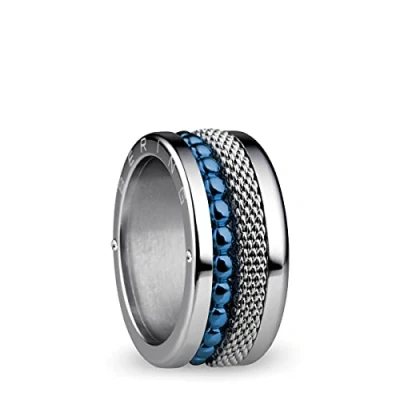 Immagine di BERING, Set di Anelli Intercambiabili da Donna, in Argento e Blu con L&#039;Esclusivo Sistema Twist &amp; Change, Mississippi