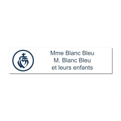 Immagine di Mygoodprice Placca con incisione per nome e numero della cassetta delle lettere, autoadesiva, 10 x 2,5 cm, personalizzabile da 1 a 3 righe, colore: Bianco