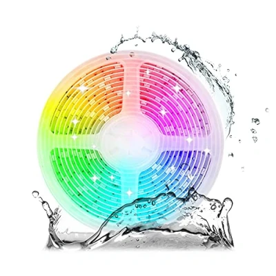 Immagine di Arotelicht RGBW Striscia LED 5M, 5050SMD 300leds 24V RGB+Bianco Caldo Multi Colored Tape Lights,IP65 Impermeabile, per Interne, Cucina, Camera, Sala