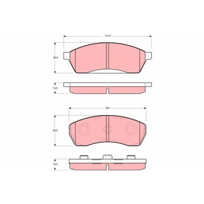 Immagine di TRW GDB3068 Kit pastiglie freno Non predisposto per contatto segnalazione usura con accessori SUBARU: Vivio