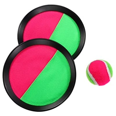 Immagine di Toyvian Toss And Catch Ball Set Toys Beach Paddle Game Sticky Camping Outdle da Gioco per Bambini Backyards Family Gioca