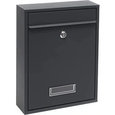 Immagine di Kippen 10006AN Cassetta Postale Modello &quot;MAIL&quot;, Colore Antracite, Dimensioni: 320x215x90 mm