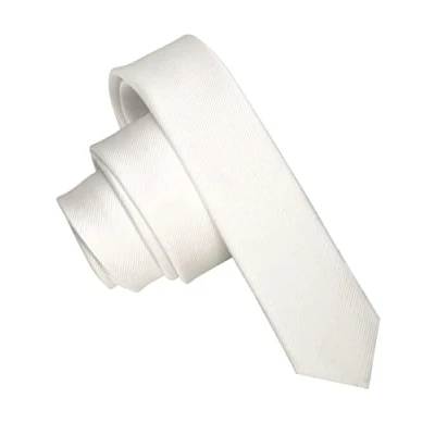 Immagine di JEMYGINS Cravatta Uomo Bianco in Seta Multicolore Extra Fini 4CM