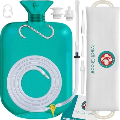 Immagine di Medi Grade Kit per Pulizia Intima Uso Domestico 100% trasparente Include Clistere Riutilizzabile Accessori Istruzioni Custodia e Tanto Altro