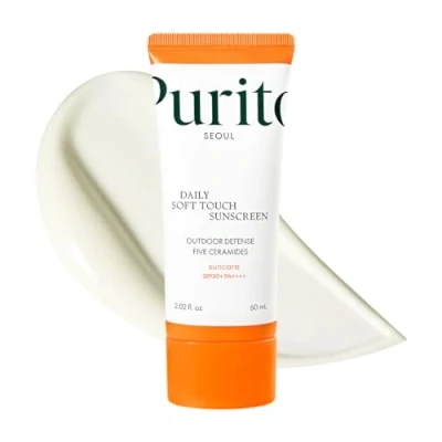 Immagine di PURITO SEOUL Protezione solare quotidiana Soft Touch, SPF50+ PA++++, Ceramidi, Non Bianco, UVA e UVB resistente all&#039;acqua, K Beauty