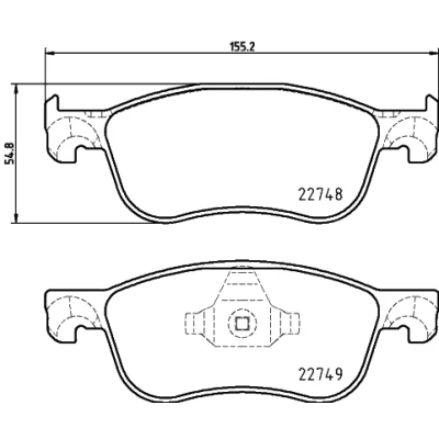 Immagine di HELLA 8DB 355 037 741 Kit pastiglie freno Non predisposto per contatto segnalazione usura FORD: FIESTA Mk7 Van, 7