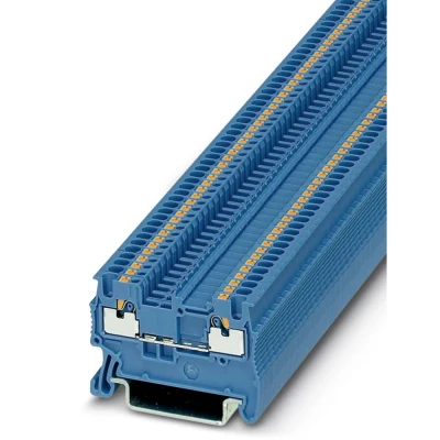Immagine di Phoenix Contact PT 1,5/S BU 3208126 Morsetto passante componibile Numero Poli (num): 2 0.14 mm² 1.5 Blu 50 pz.