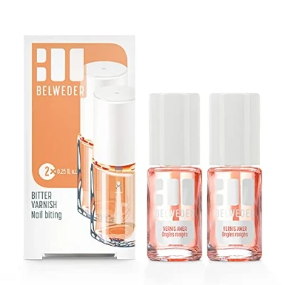 Immagine di BELWEDER Nail Care Smalto Per Unghie Amaro 2 x 7,5 ml Smettere di Mordere le Gusto 48h Trasparente Deterge e Protegge