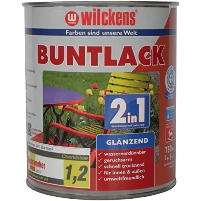 Immagine di Wilckens 2 in1 Smalto Colorato lucido, RAL 9001 Bianco Crema, 750 ML 10490100050
