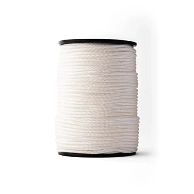 Immagine di SNURO Corda in nylon (5 mm, 100 m, bianco) paracord con materiale resistente agli strappi e leggera