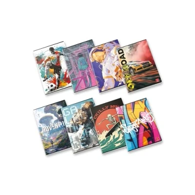 Immagine di Pigna, Maxi Quaderno Assortimento Ragazzi, f.to A4 21x29,7 cm., pagine 80 + risguardo, carta g/m², interno 0C, Righe con Margine, Copertine Assortite, 10 pezzi