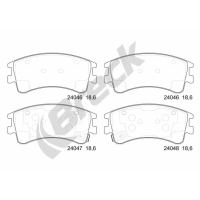 Immagine di BRECK 24046 00 701 10 Kit pastiglie freno con segnalatore acustico usura accessori MAZDA: 6 SW, Sedan, Hatchback