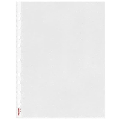 Immagine di Esselte Tasca perforata resistente, confezione da 25, può contenere fino a 20 fogli A4, trasparente, materiale PP 115 micron, 47187