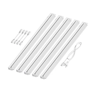 Immagine di ledscom.de Luce LED sotto il mobile LIWO 91cm, girevole, 1444lm ciascuno, bianco caldo Set di 5