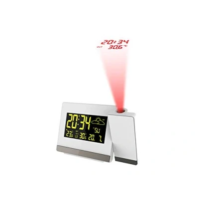 Immagine di Technoline Sveglia con proiezione radio WT549 LED, colore bianco, 14,7 x 4,2 9,2 cm