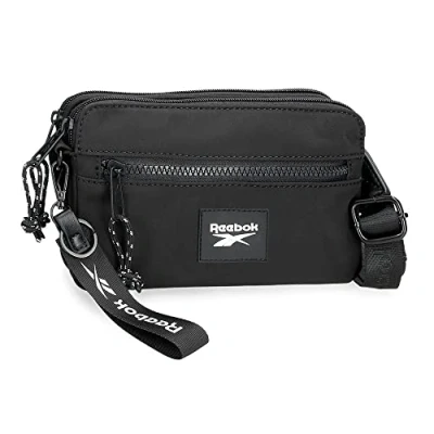 Immagine di Reebok Elsie Borsa a tracolla piatta nera 19x13x3 cm Poliestere