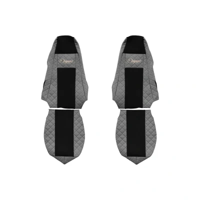 Immagine di F CORE Elegance FX02 GRAY Coprisedile grigio Fantasia Finta pelle anteriore