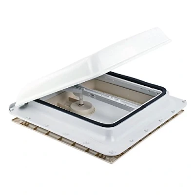 Immagine di Fiamma Vent, 2 oblò per il tetto di roulotte o camper, 40 x cm, colore bianco, con sigillante Dekalin e viti