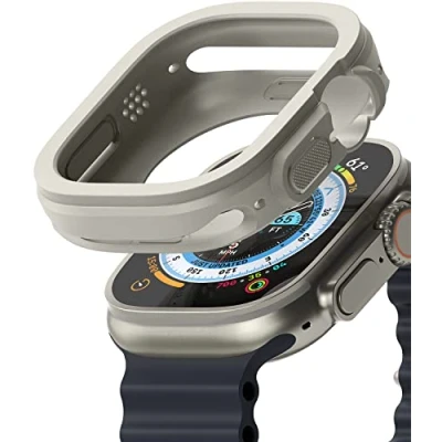Immagine di Ringke Air Sports Compatibile con Cover Apple Watch Ultra 2/1 (49mm), Custodia Paraurti TPU Resistente ai Graffi Robusta Antiurto Warm Gray Grigio