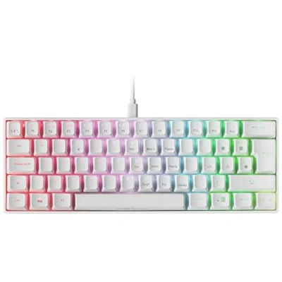 Immagine di Mars Gaming MKMINIWRES, Tastiera Meccanica Ultra compatta, RGB Chroma, Switch OUTEMU PRO Rosso, Bianco, Lingua Spagnola