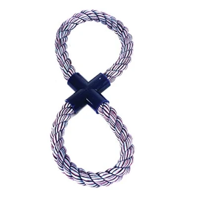 Immagine di Nuts For Knots 16009 Figura di 8 corda giocattolo per cani, grande, multicolore