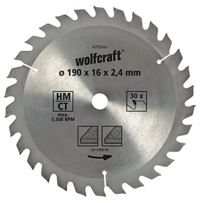Immagine di Wolfcraft 6733000 Lama circolare in metallo duro 160 x 20 mm Numero di denti: 1 pz.