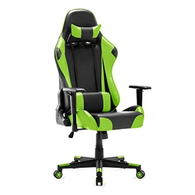 Immagine di IntimaTe WM Heart Sedia Gaming, da ufficio Schienale Alto Reclinabile di PU Ergonomica Poltrona Girevole Regolabile del Gioco Computer (verde)