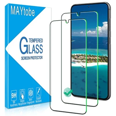 Immagine di MAYtobe [2 pezzi] pellicola protettiva per Samsung Galaxy S23 5G, HD, supporto impronte digitali, anti graffio, senza bolle, durezza 9H, ultra trasparente