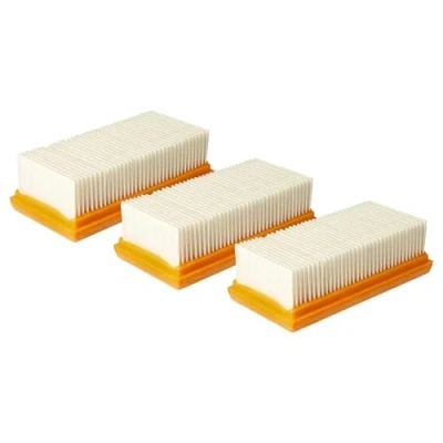 Immagine di vhbw set 3x Filtro a pieghe piatte compatibile con Nilfisk Attix 33 2L IC Mobile aspirapolvere aria raffreddamento motore