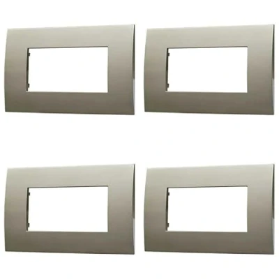 Immagine di 4 Pezzi Placca Compatibile Con Vimar Arke, Placche In Plastica (4 Posti/Moduli,Bronzo)