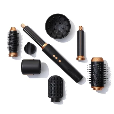 Immagine di Leto 7en1 Asciugacapelli Ionico 1400W, Spazzola Riscaldante, Rotante Soffiante, Arricciacapelli, Autopulente, Motore BLDC, per Styling, Airstyler, Piastra Onde