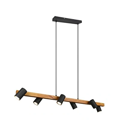 Immagine di Trio Lampade a Sospensione, Legno/Colore Nero Opaco