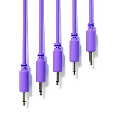 Immagine di ExcelValley 5 Pack Cavi Modulari Patch Mono TS 3,5mm 1/8&quot; Eurorack Sintetizzatore [Viola 90 cm 36&quot;]