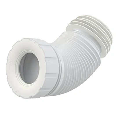 Immagine di Connettore per WC, scarico bianco, lunghezza di da 200 a 520, flessibile, tubo