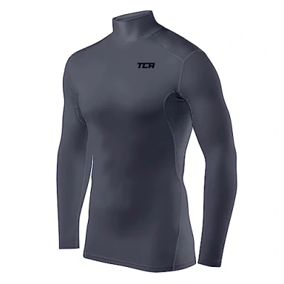 Immagine di TCA Hyperfusion Compression Base Layer Maglia Manica Lunga sotto da Uomo Collo Alto Giallo (Collo Alto), L
