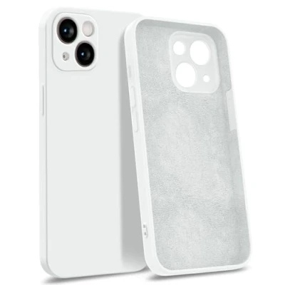 Immagine di MyGadget Custodia in Silicone compatibile con iPhone 13 [Quadrupla Protezione] Case Rigido Fodera Microfibra Cover Bianco