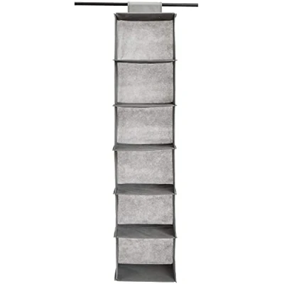 Immagine di Amazon Basics Organizer da appendere nell’armadio, 6 livelli, Grigio, 22 x 29 23 cm