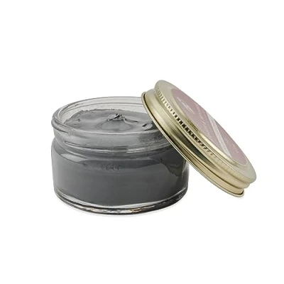 Immagine di Langer &amp; Messmer crema lucido per scarpe in pelle con ingredienti naturali la cura delle di alta qualità adatta a tutte le liscia 50 ml grigio