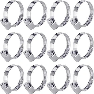 Immagine di Poppstar fascette stringitubo in acciaio inox 25 40mm con larghezza di banda 9mm, W2 (12 pezzi)