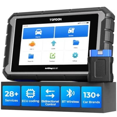 Immagine di TOPDON AD900BT Diagnostico per Auto, Codifica ECU, 28+ Servizi Strumento di Scansione Bidirezionale Tutti i Sistemi, con Aggiornamenti 2 Anni, OBD2 Scanner Veicoli AutoVIN FCA