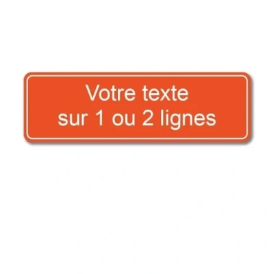 Immagine di Mygoodprice Targa con incisione personalizzata da 1 a 2 righe, 13 x 4 cm, adesiva, colore: Arancione