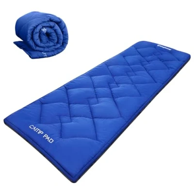 Immagine di KingCamp Comodo cuscino in cotone per letto da campeggio, lettino giardino, 190 x 64 cm