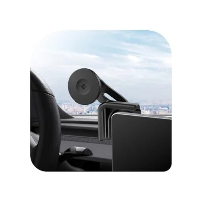 Immagine di Spigen Tesla Model Y 3 ( 2023) Porta Cellulare Auto per Magsafe [Montaggio Senza Adesivo], Supporto Magnetico Schermo Adatto Compatibile con iPhone 16 15 14 13 12 Pro Max Plus Mini