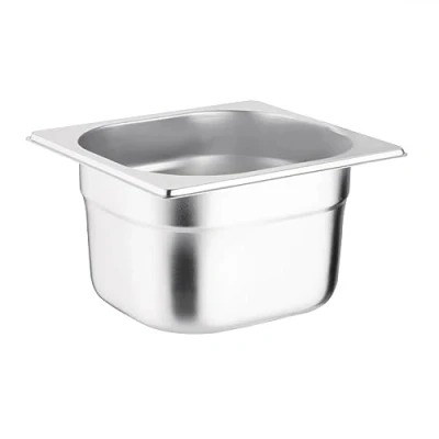 Immagine di Vogue in acciaio INOX 1/6 Gastronorm pan 100 mm di profondità contenitore portaoggetti